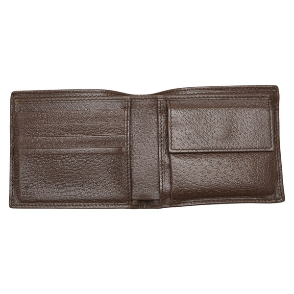 グッチ GGスプリーム オフィディア 二つ折り財布 597609 ベージュ ブラウン PVC レザー レディース GUCCI 【中古】