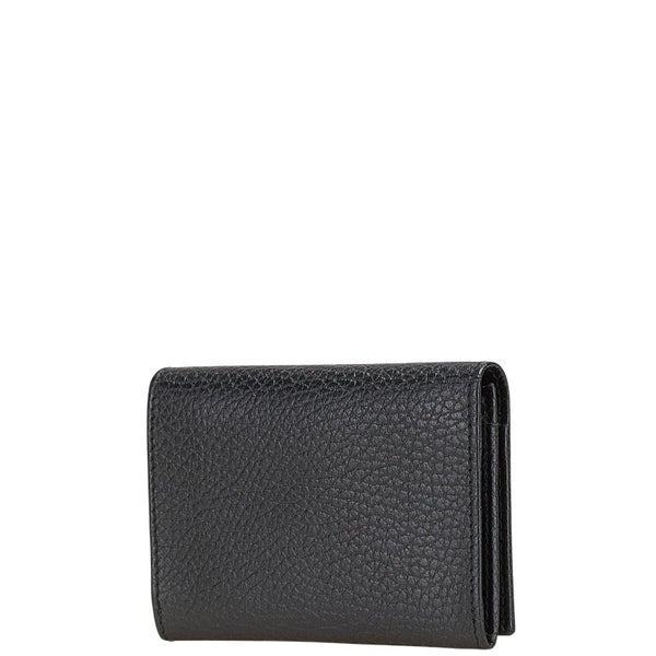 グッチ GGマーモント カードケース 名刺入れ 474748 ブラック レザー レディース GUCCI 【中古】