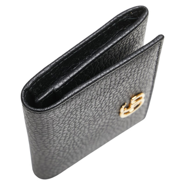 グッチ GGマーモント カードケース 名刺入れ 474748 ブラック レザー レディース GUCCI 【中古】