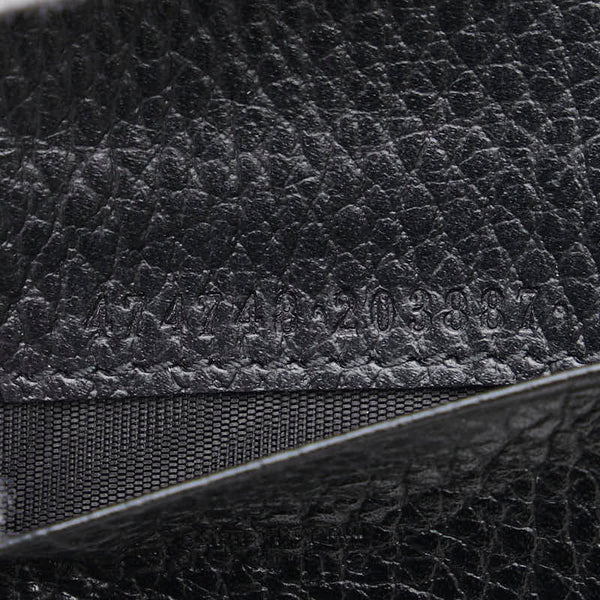 グッチ GGマーモント カードケース 名刺入れ 474748 ブラック レザー レディース GUCCI 【中古】