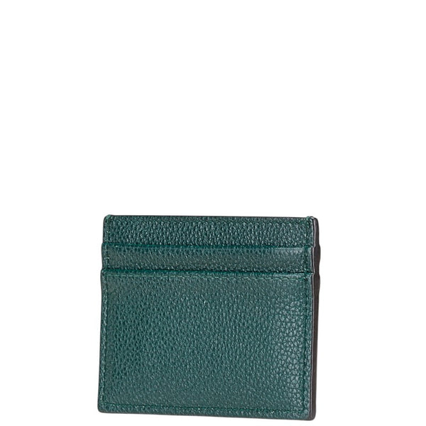 グッチ ズゥミ カードケース パスケース 570679 グリーン レザー レディース GUCCI 【中古】