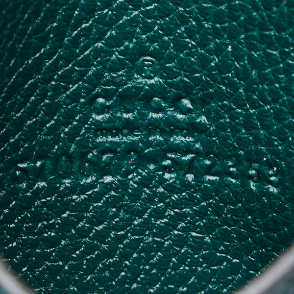 グッチ ズゥミ カードケース パスケース 570679 グリーン レザー レディース GUCCI 【中古】