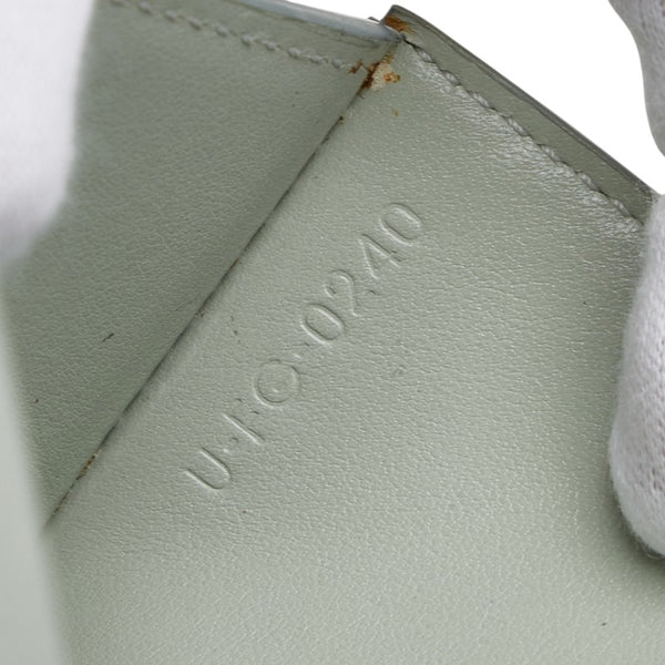 セリーヌ 三つ折り財布 コンパクトウォレット ライトグリーン レザー レディース CELINE 【中古】