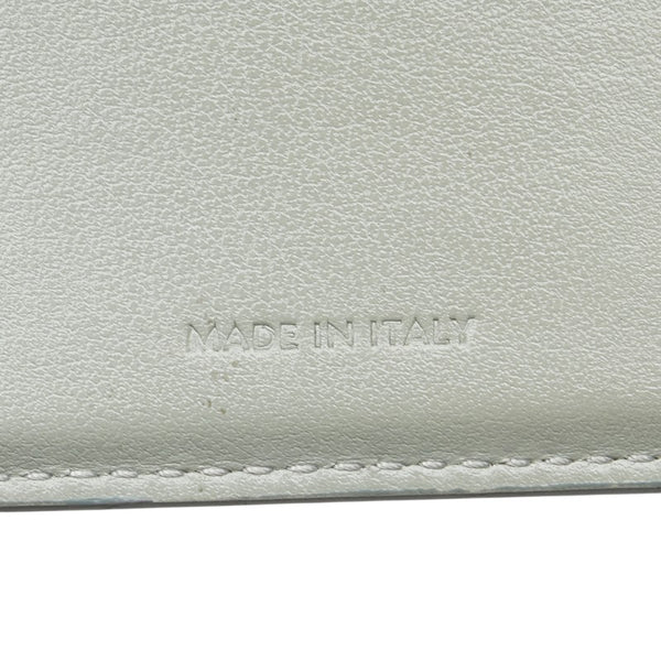 セリーヌ 三つ折り財布 コンパクトウォレット ライトグリーン レザー レディース CELINE 【中古】