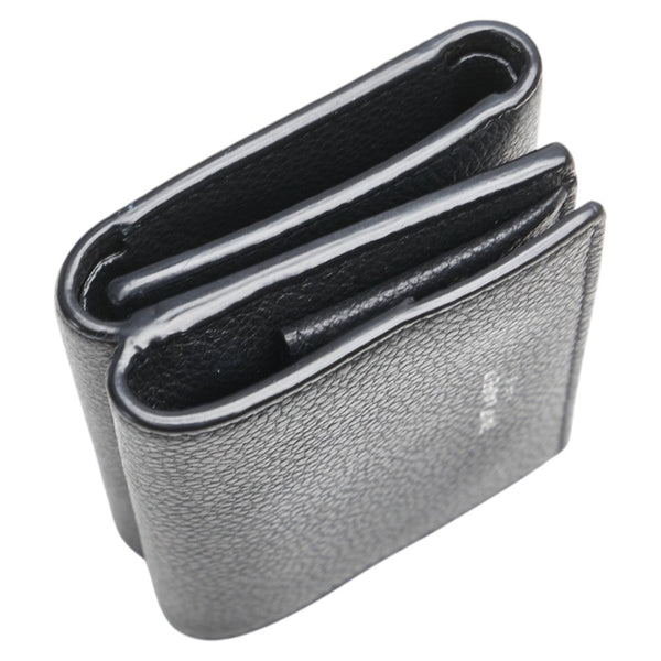 サンローラン 三つ折り財布 コンパクトウォレット ブラック レザー レディース SAINT LAURENT 【中古】