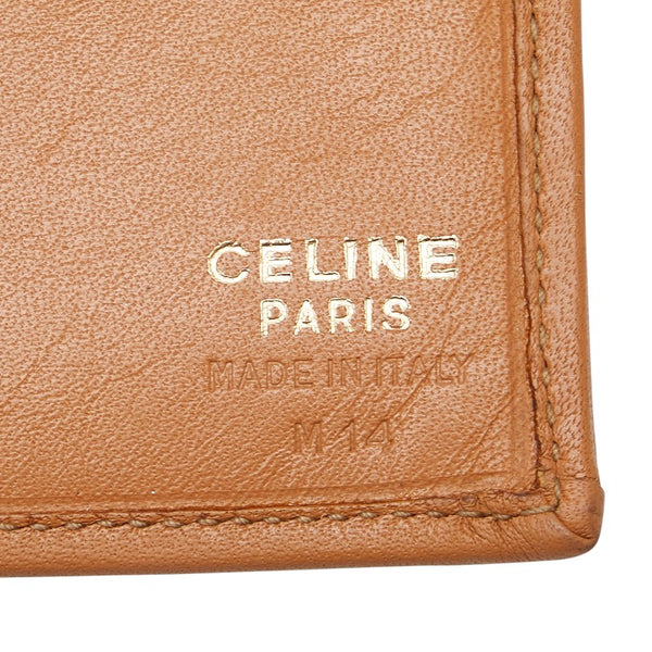 セリーヌ マカダム 長財布 ブラウン PVC レザー レディース CELINE 【中古】