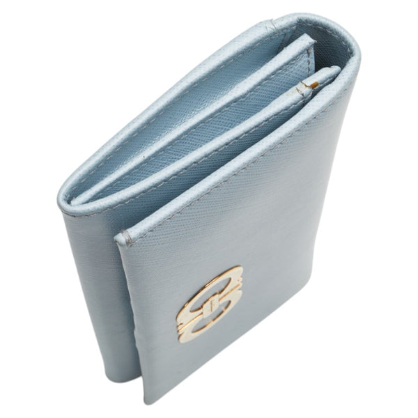サルヴァトーレフェラガモ ガンチーニ 長財布 ライトブルー レザー レディース Salvatore Ferragamo 【中古】