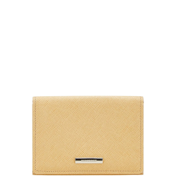 バーバリー ノバチェック カードケース パスケース ベージュ レザー レディース BURBERRY 【中古】