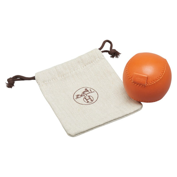 エルメス 野球ボール オレンジ レザー レディース HERMES 【中古】