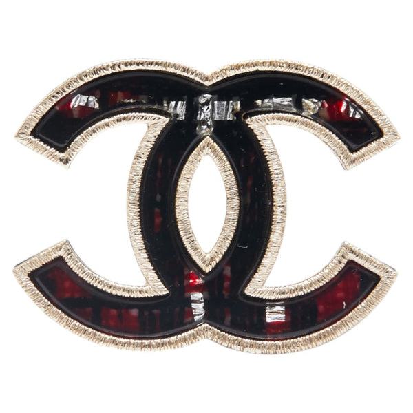 シャネル ココマーク ブローチ ブラック マルチカラー プラスチック メッキ レディース CHANEL 【中古】