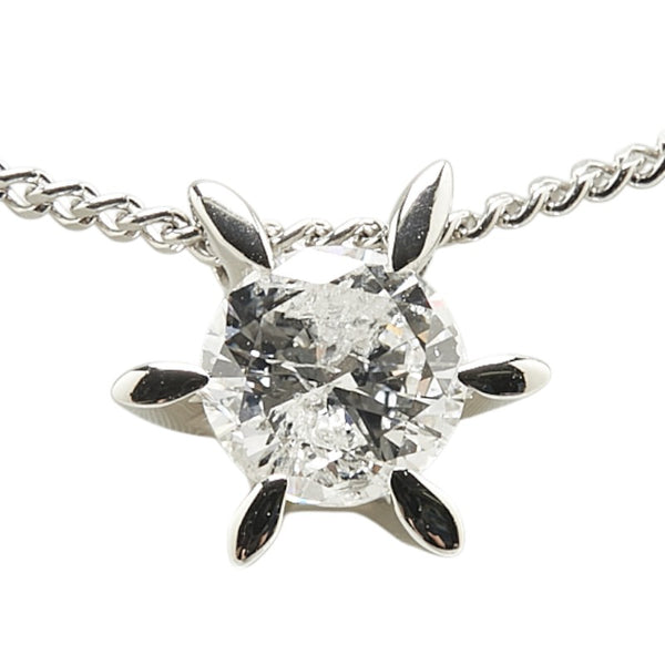 Pt900 プラチナ Pt850 プラチナ ダイヤ1.00ct プチ ネックレス レディース 【中古】