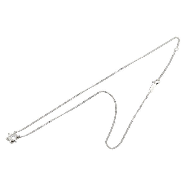 Pt900 プラチナ Pt850 プラチナ ダイヤ1.00ct プチ ネックレス レディース 【中古】