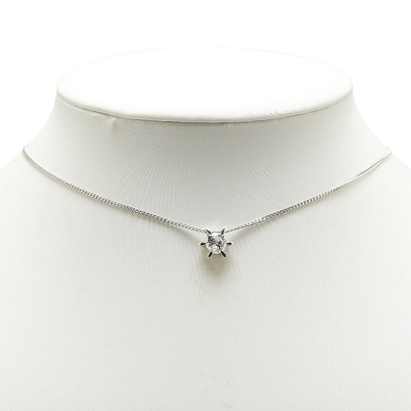 Pt900 プラチナ Pt850 プラチナ ダイヤ1.00ct プチ ネックレス レディース 【中古】