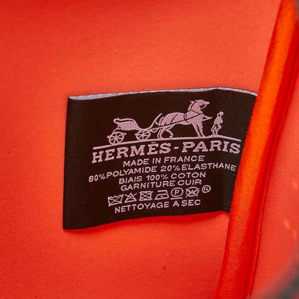 エルメス ネオバン カノエH MM ポーチ 小物入れ オレンジ グルナディーヌ ポリアミド/エラスタン レディース HERMES 【中古】