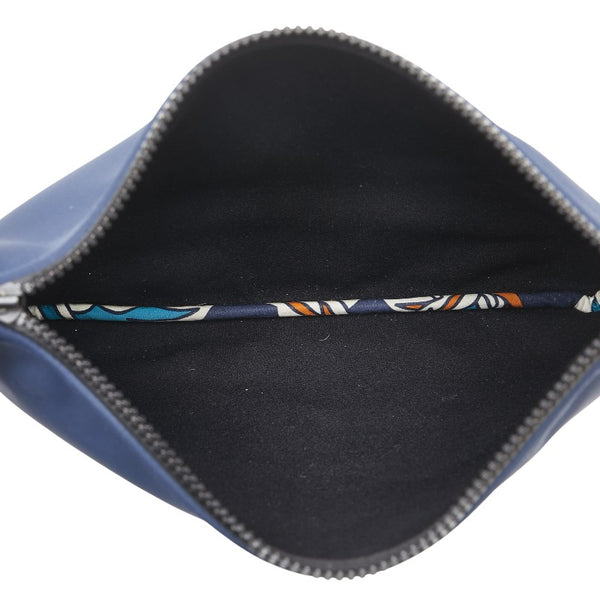 エルメス トゥルース フラット ネオバンMM ポーチ 小物入れ ネイビー ポリアミド/エラスタン レディース HERMES 【中古】