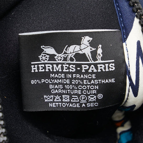 エルメス トゥルース フラット ネオバンMM ポーチ 小物入れ ネイビー ポリアミド/エラスタン レディース HERMES 【中古】