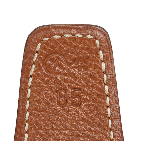 エルメス アタメ ベルト 65 ブラック ブラウン ボックスカーフ クシュベル レディース HERMES 【中古】