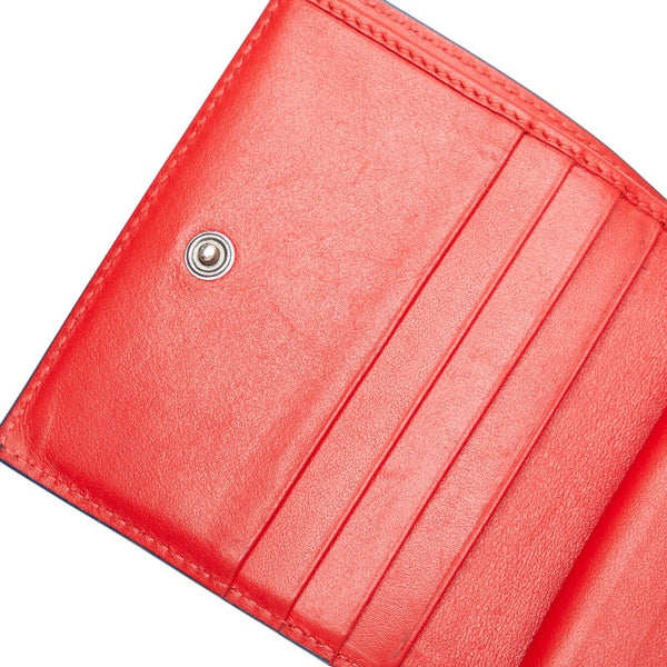 クリスチャンルブタン スタッズ 二つ折り財布 ブルー ネイビー レザー メンズ Christian Louboutin 【中古】