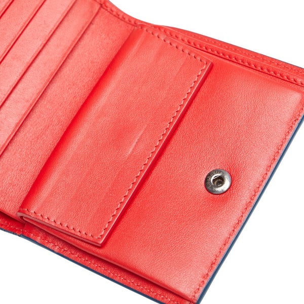 クリスチャンルブタン スタッズ 二つ折り財布 ブルー ネイビー レザー メンズ Christian Louboutin 【中古】