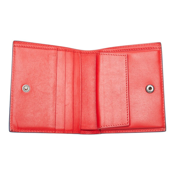 クリスチャンルブタン スタッズ 二つ折り財布 ブルー ネイビー レザー メンズ Christian Louboutin 【中古】