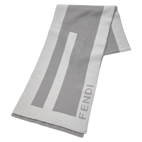 フェンディ マフラー グレー ウール レディース FENDI 【中古】