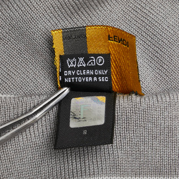 フェンディ マフラー グレー ウール レディース FENDI 【中古】