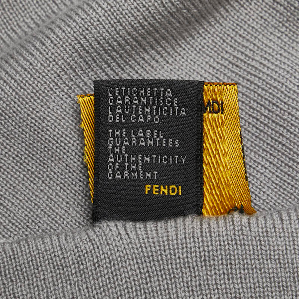 フェンディ マフラー グレー ウール レディース FENDI 【中古】