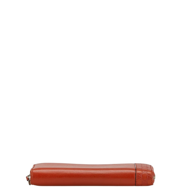 グッチ シマミストラル 長財布 ラウンドファスナー 307993 レッド レザー レディース GUCCI 【中古】