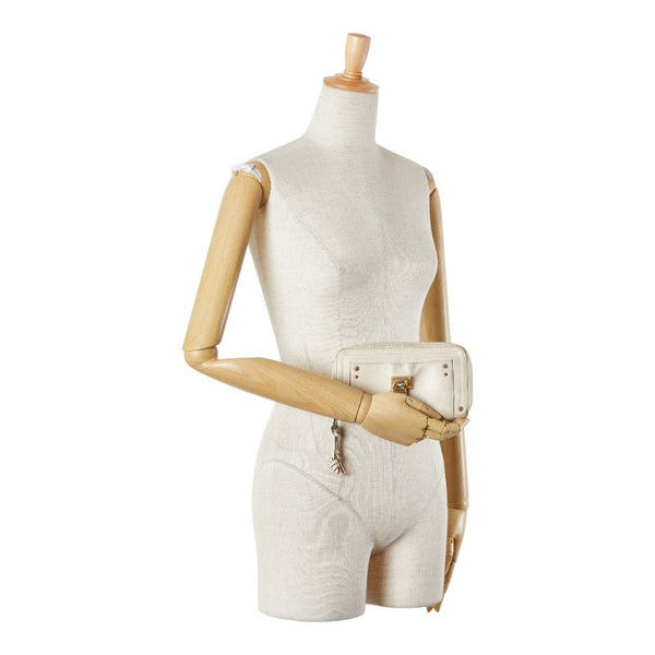 クロエ 長財布 ラウンドファスナー ベージュ レザー レディース Chloe 【中古】