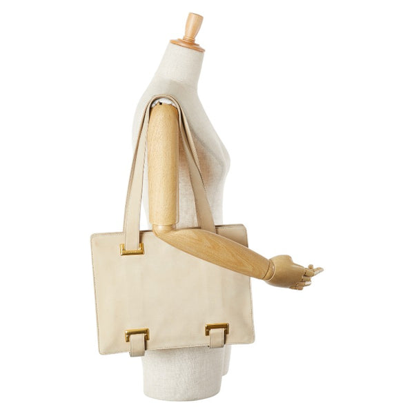 セリーヌ ハンドバッグ トートバッグ ベージュ レザー レディース CELINE 【中古】