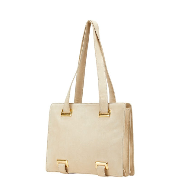 セリーヌ ハンドバッグ トートバッグ ベージュ レザー レディース CELINE 【中古】