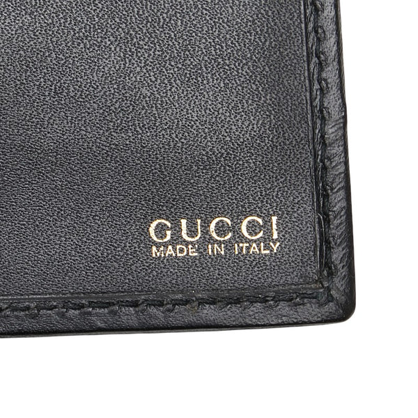 グッチ GGキャンバス 札入れ 030 2778 1299 ブラック キャンバス レザー メンズ GUCCI 【中古】