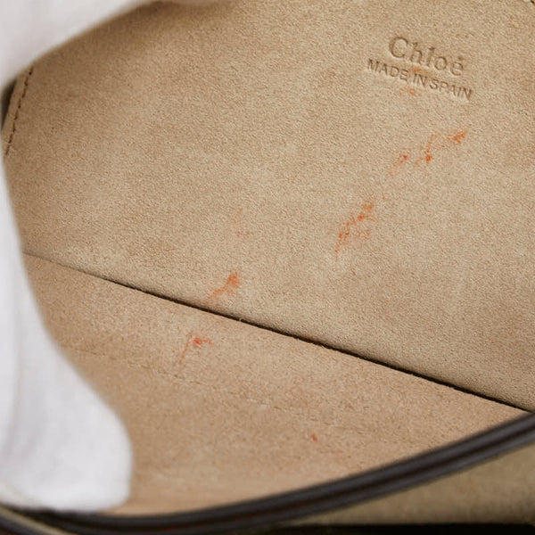 クロエ フェイ スモール 斜め掛け ショルダーバッグ レッド スウェード レザー レディース Chloe 【中古】