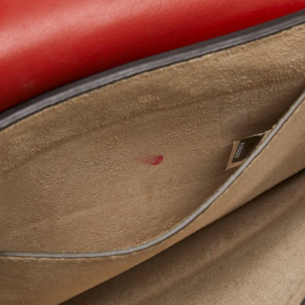 クロエ フェイ スモール 斜め掛け ショルダーバッグ レッド スウェード レザー レディース Chloe 【中古】