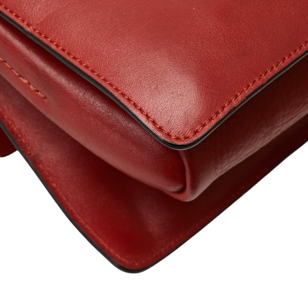 クロエ フェイ スモール 斜め掛け ショルダーバッグ レッド スウェード レザー レディース Chloe 【中古】