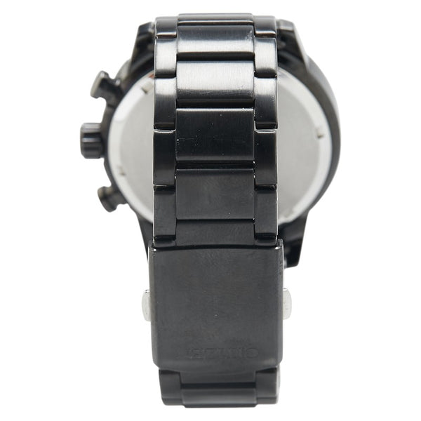 シチズン エコドライブ 腕時計 B612-R006665 ソーラー電波時計 ブラック文字盤 ステンレススチール メンズ CITIZEN 【中古】