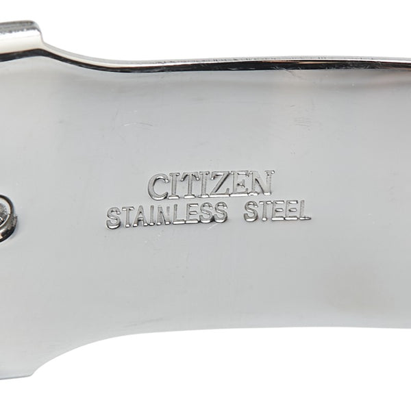 シチズン エコドライブ 腕時計 B612-R006665 ソーラー電波時計 ブラック文字盤 ステンレススチール メンズ CITIZEN 【中古】