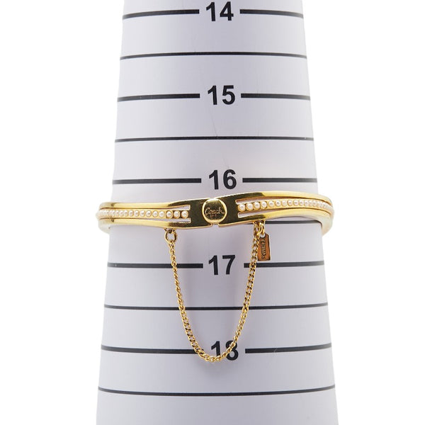 コーチ ブレスレット ゴールド メッキ フェイクパール レディース COACH 【中古】