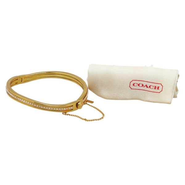 コーチ ブレスレット ゴールド メッキ フェイクパール レディース COACH 【中古】