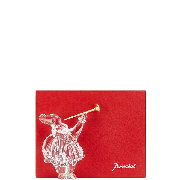 バカラ Jean Boggio ミスキーブパック マスカレード ペーパーウェイト クリア ガラス メッキ レディース Baccarat 【中古】