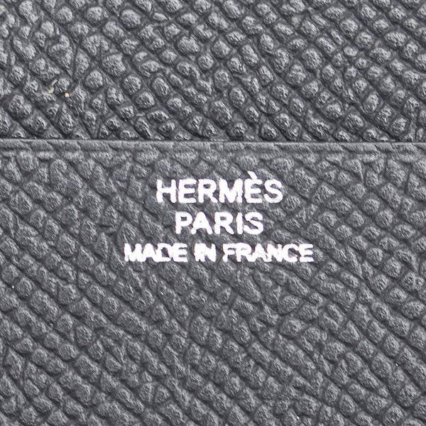 エルメス 札入れ ブラック ヴォーエプソン レディース HERMES 【中古】