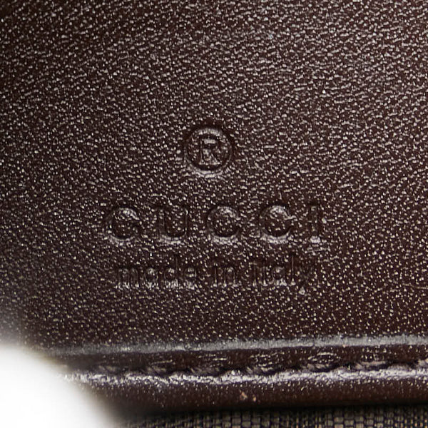 グッチ グッチシマ ラウンドファスナー 長財布 307980 ブラウン レザー レディース GUCCI 【中古】
