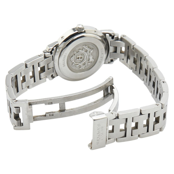 エルメス クリッパー 腕時計 CL4.210 クオーツ ピンク文字盤 ステンレススチール レディース HERMES 【中古】