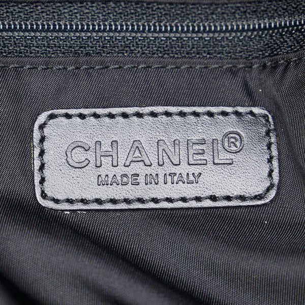 シャネル ニュートラベルライン トートGM トートバッグ ショルダーバッグ A15825 ブラック ナイロン レザー レディース CHANEL 【中古】