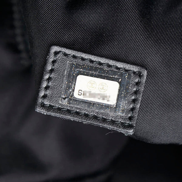シャネル ニュートラベルライン トートGM トートバッグ ショルダーバッグ A15825 ブラック ナイロン レザー レディース CHANEL 【中古】