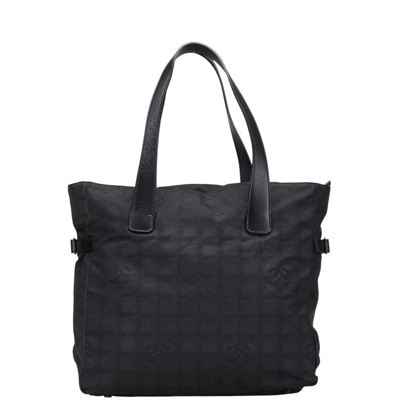 シャネル ニュートラベルライン トートGM トートバッグ ショルダーバッグ A15825 ブラック ナイロン レザー レディース CHANEL 【中古】