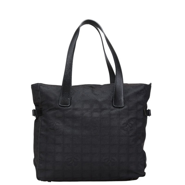 シャネル ニュートラベルライン トートGM トートバッグ ショルダーバッグ A15825 ブラック ナイロン レザー レディース CHANEL 【中古】