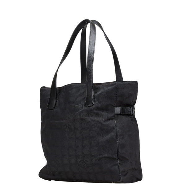 シャネル ニュートラベルライン トートGM トートバッグ ショルダーバッグ A15825 ブラック ナイロン レザー レディース CHANEL 【中古】