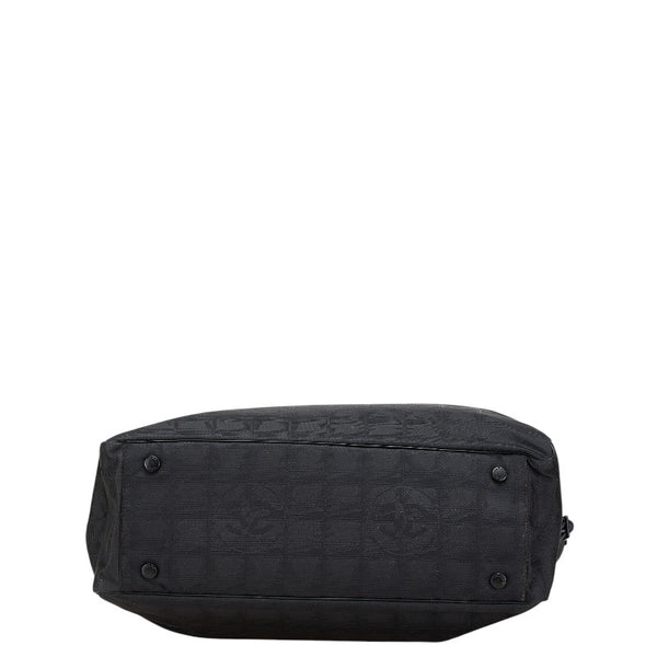 シャネル ニュートラベルライン トートGM トートバッグ ショルダーバッグ A15825 ブラック ナイロン レザー レディース CHANEL 【中古】