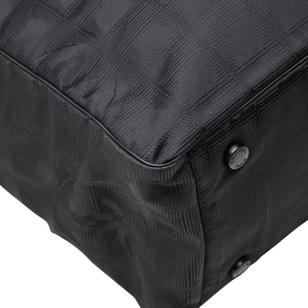 シャネル ニュートラベルライン トートGM トートバッグ ショルダーバッグ A15825 ブラック ナイロン レザー レディース CHANEL 【中古】